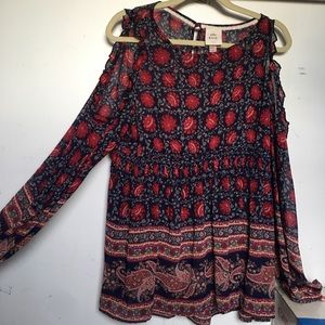 💋Sheer fabric XXL Flower pattern shirt.